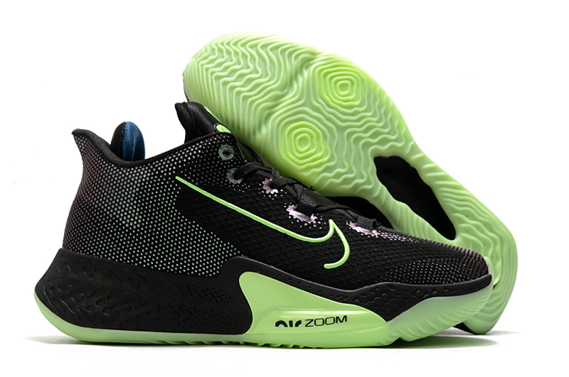 World Cup 2020 Nike Zoom Black Green Basketball Shoes - Click Image to Close